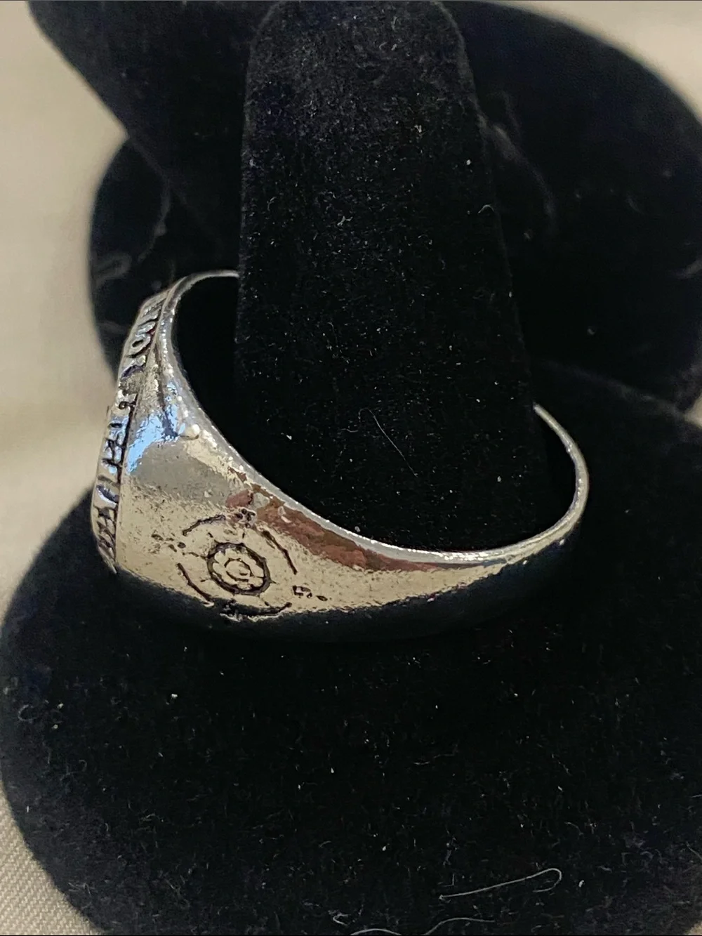Men's Antique Silver Anchor Signet Ring - Nautical Style